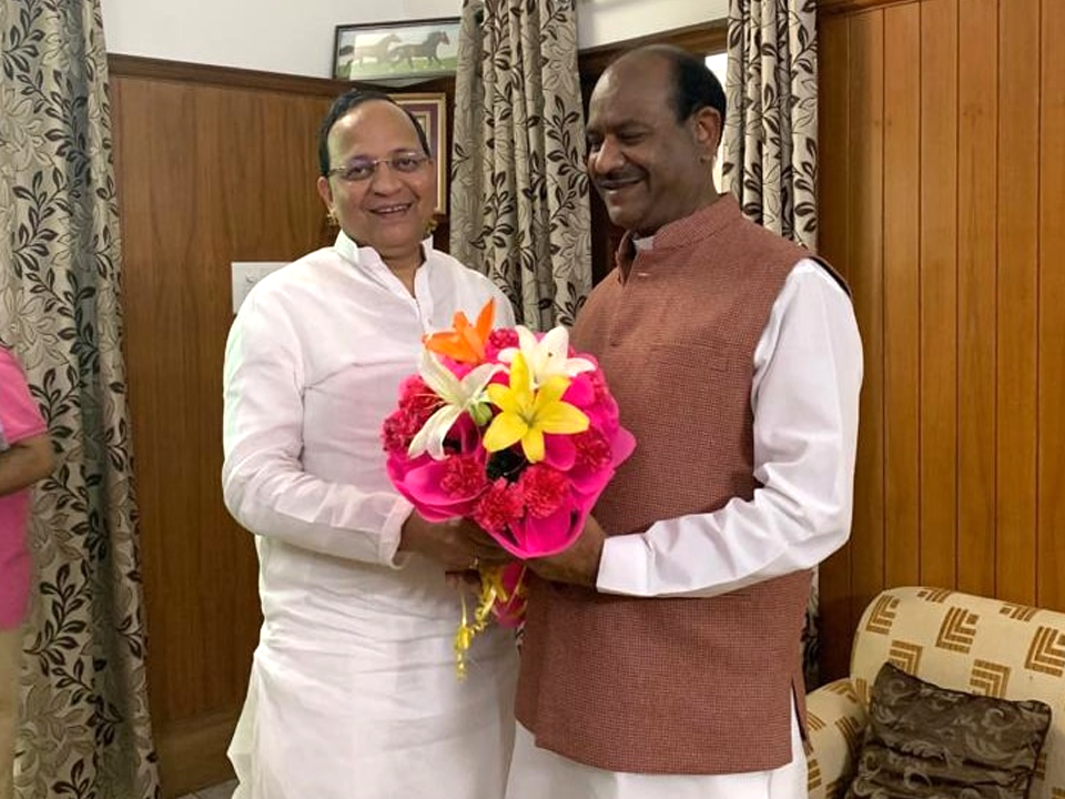 arun singh with lok sabha speaker shri om birla ji